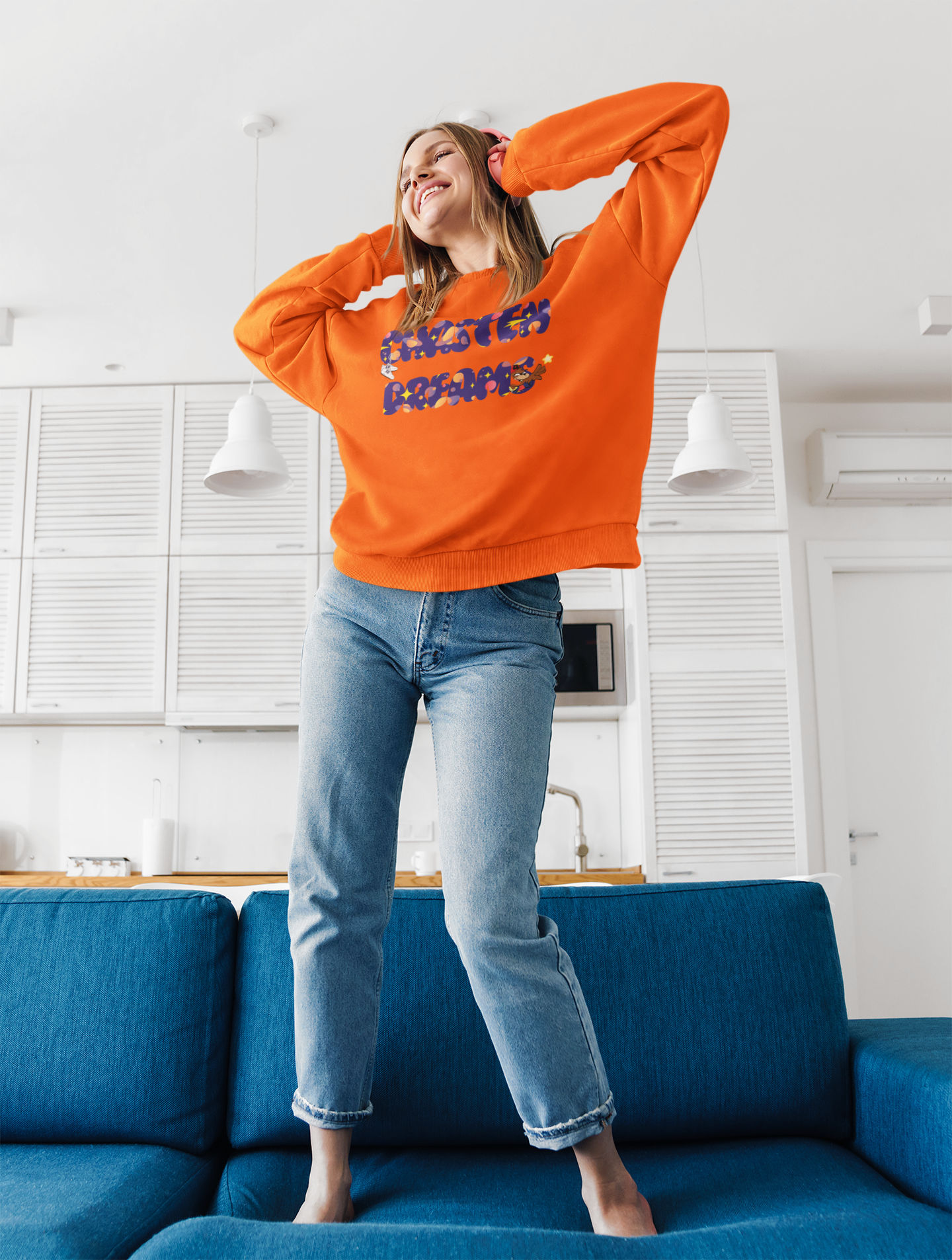 Long Sleeve -Sweatshirt ( ChastenDreams Space print™)