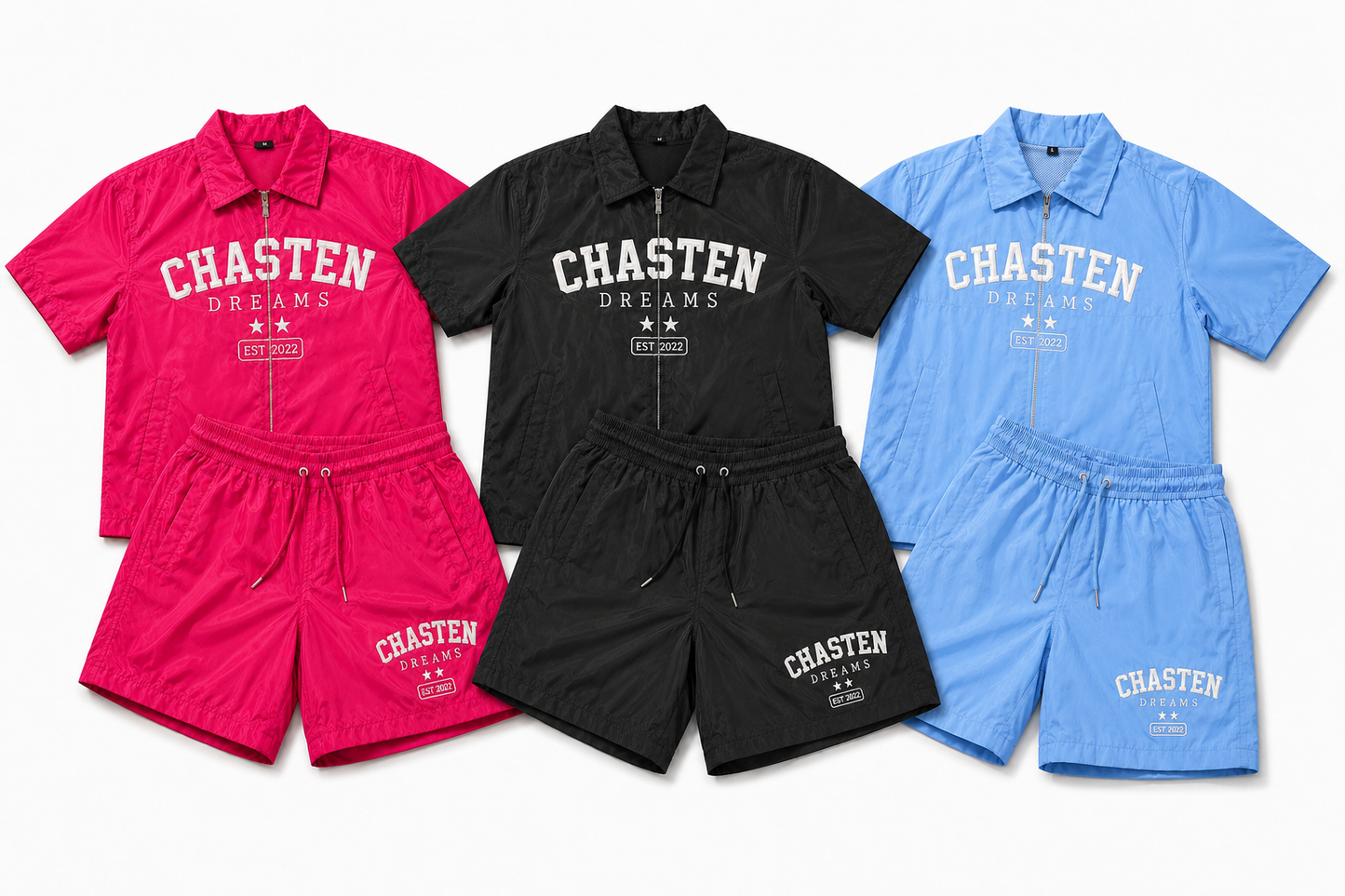 Chasten Dreams Embroidered Nylon Set