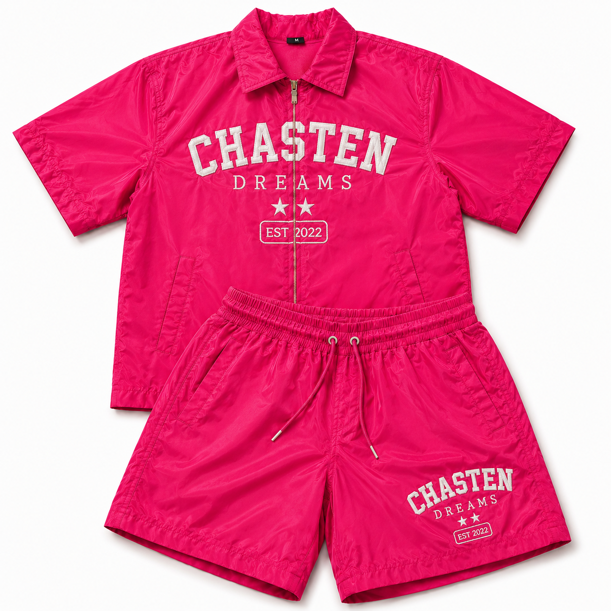 Chasten Dreams Embroidered Nylon Set