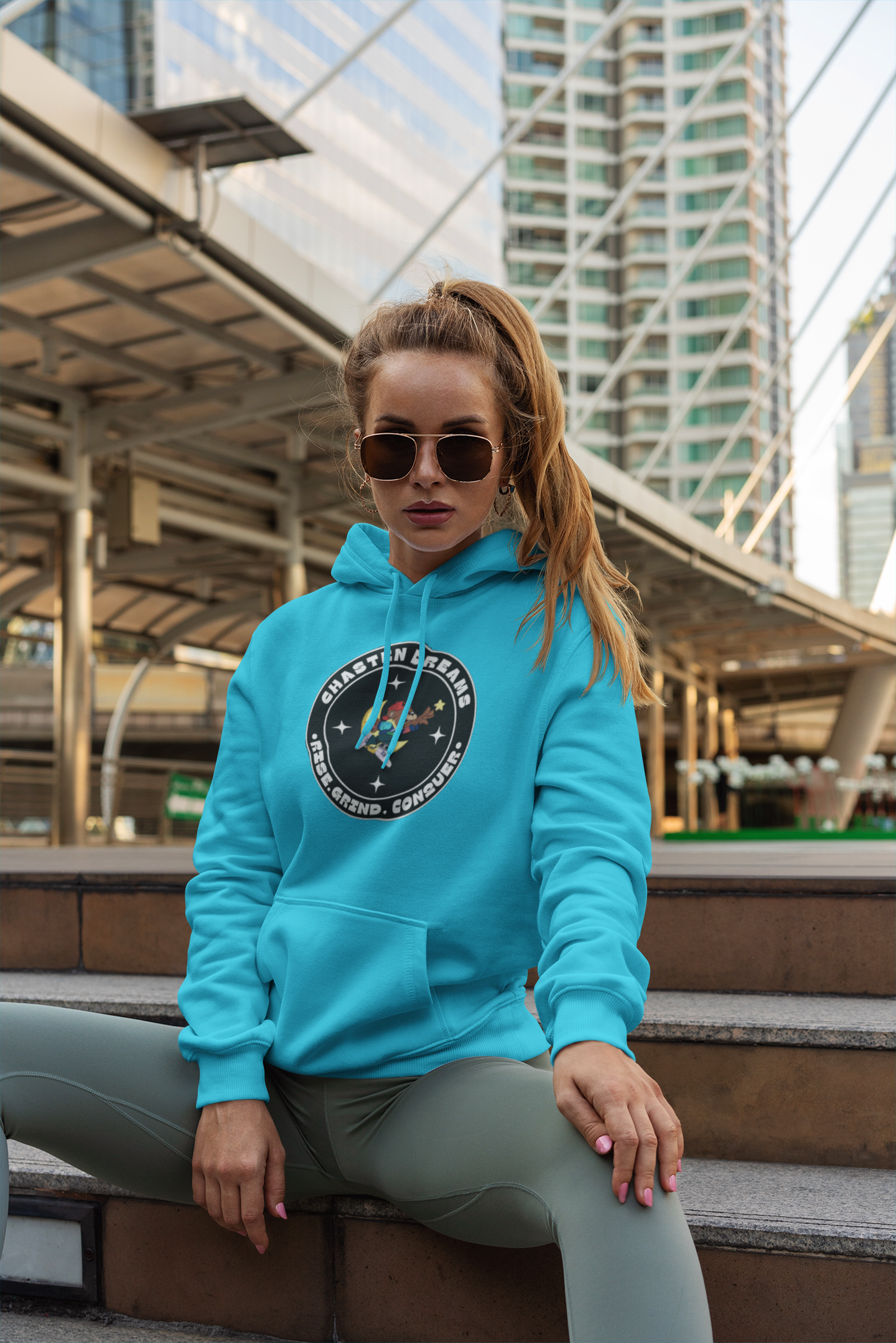 Long Sleeve-Hoodie(RiseGrindConquer™)