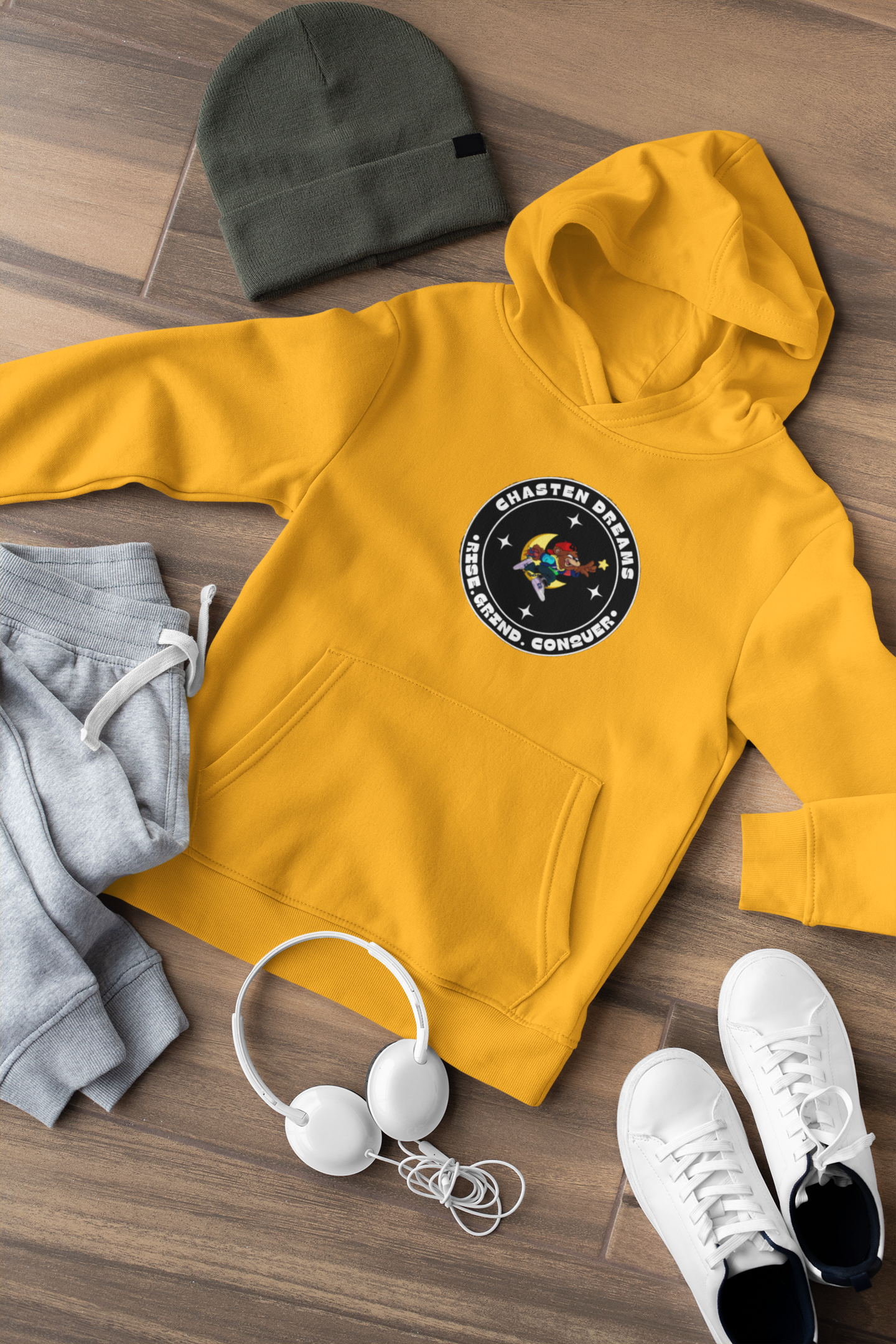 Long Sleeve-Hoodie(RiseGrindConquer™)