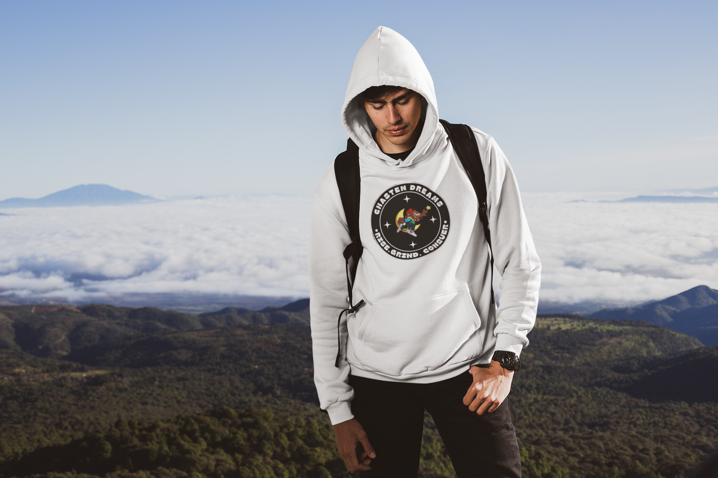 Long Sleeve-Hoodie(RiseGrindConquer™)